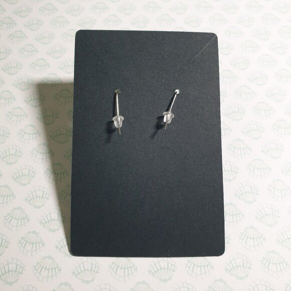 Vintage Turquoise Blue Faceted Glass Bead Dangle Earrings Silver Hooks Women - Picture 3 of 3